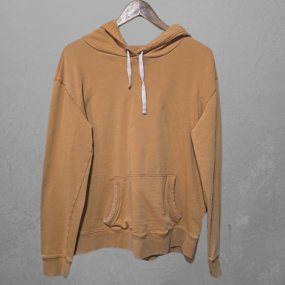 Aeropostale Mens Large Yellow Orange Product Type Hoodie Pullover Solid Fleece - Picture 2 of 8